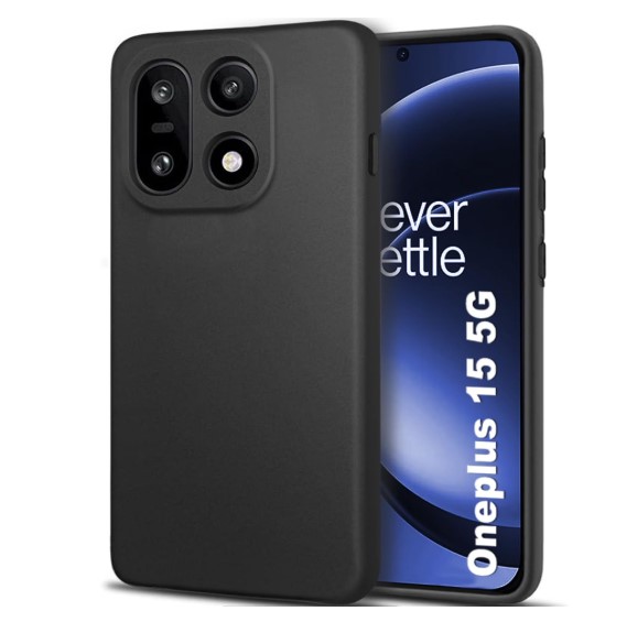 Oneplus 15 Back Cover Silicone Full Black Color