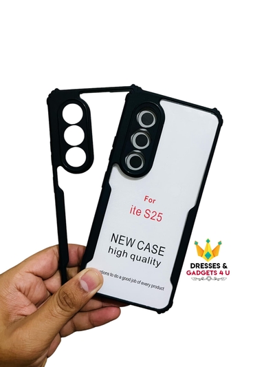 Itel S25 Back Cover Hard Tranaparent Shock Prof Case_img_1