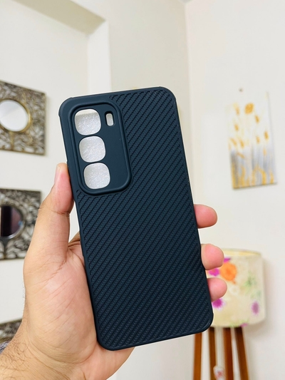 Infinix Hot 60i /Infinix Hot 60 Back Cover Silicone Case Texture Premium Quality Rubber Finished_img_1