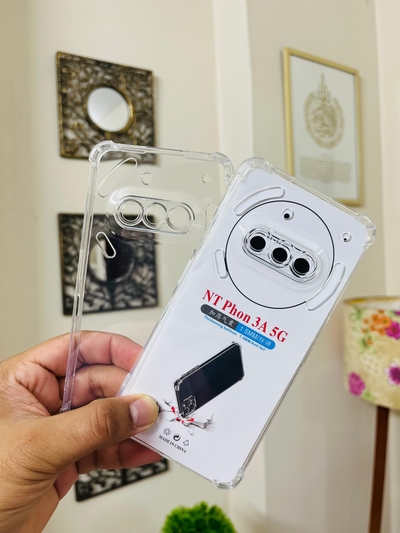 Nothing Phone 3a (Clear PC+ Transparent TPU Bumper) Soft Water Color Official Soft TPU Case With Bump_img_1