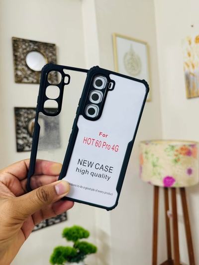 Infinix Hot 60 Pro Back Cover Transparent Hard Shock Prof Back Cover XUNDDFUSION_img_0