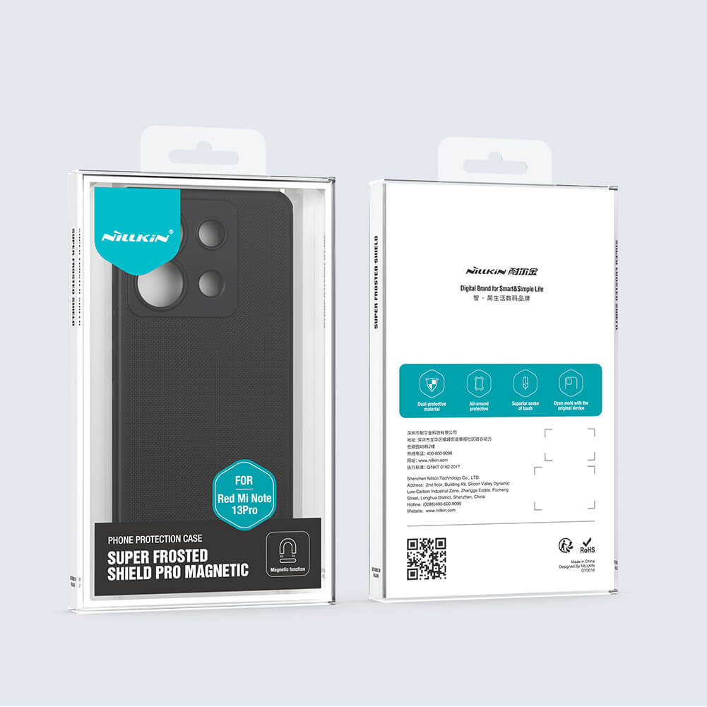 Nillkin Super Frosted Shield Pro Magnetic Matte cover case for Xiaomi Poco X6 5G, Xiaomi Redmi Note 13 Pro 5G (incompatible with Xiaomi Redmi Note 13 Pro 5G)