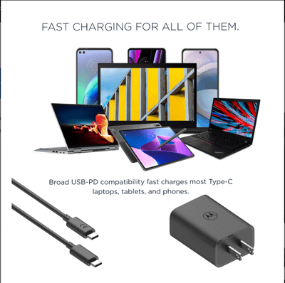 Motorola Charger 68W For All Motorola Device ( ADAPTER WITH CABLE) 1 Month Warrenty_img_4